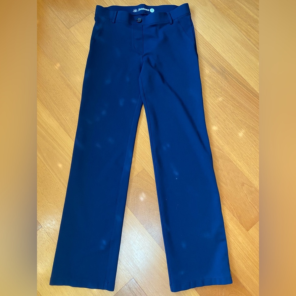 BETABRAND straight leg baby bootcut ponté yoga office pants Women’s Medium Tall